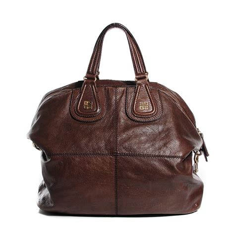 givenchy nightingale large brown|GIVENCHY Calfskin Large Nightingale Dark Brown.